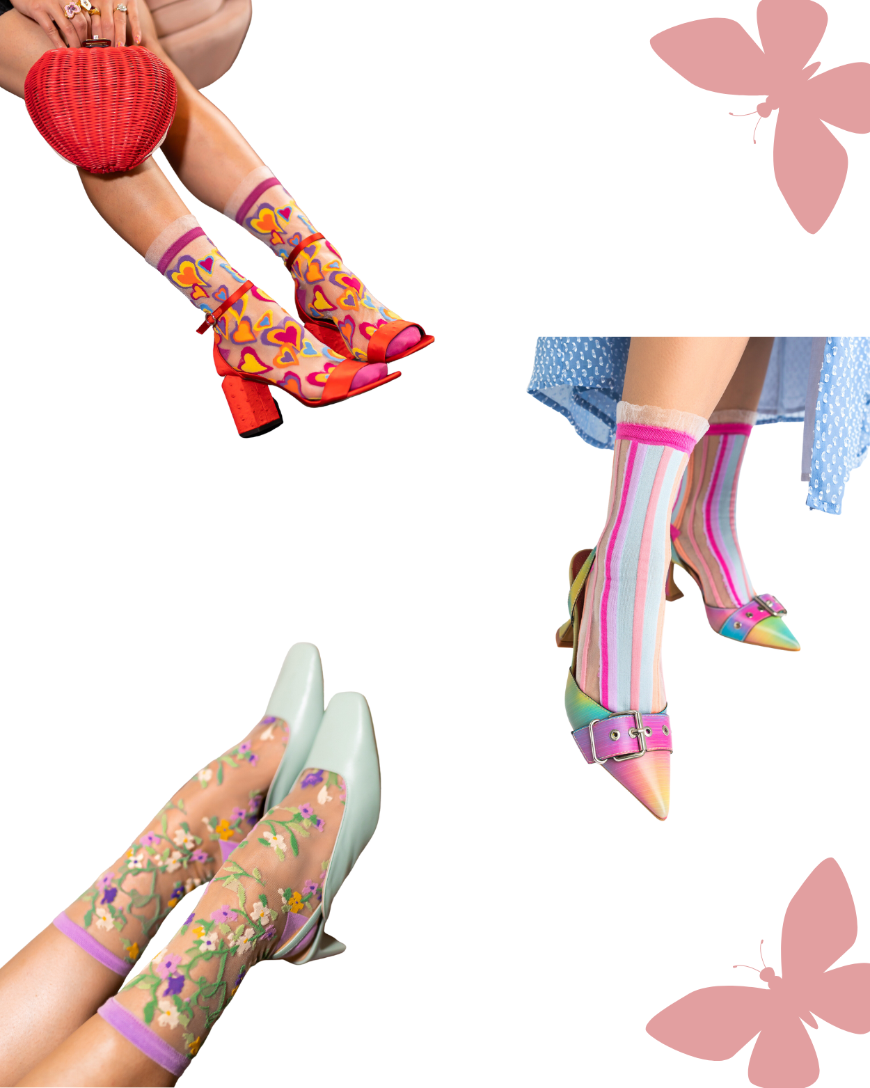 Women's Sheer Fashion Socks | Swiftie Lover Era Socks 3 Pair Bundle Whimsical Prints | Sock Candy