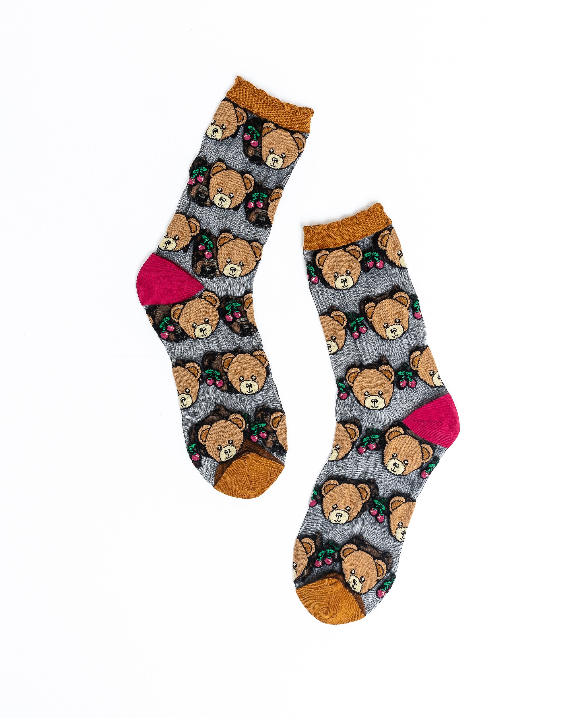 Teddy Bear Ruffle Socks - Cute Japanese Socks – Sock Candy
