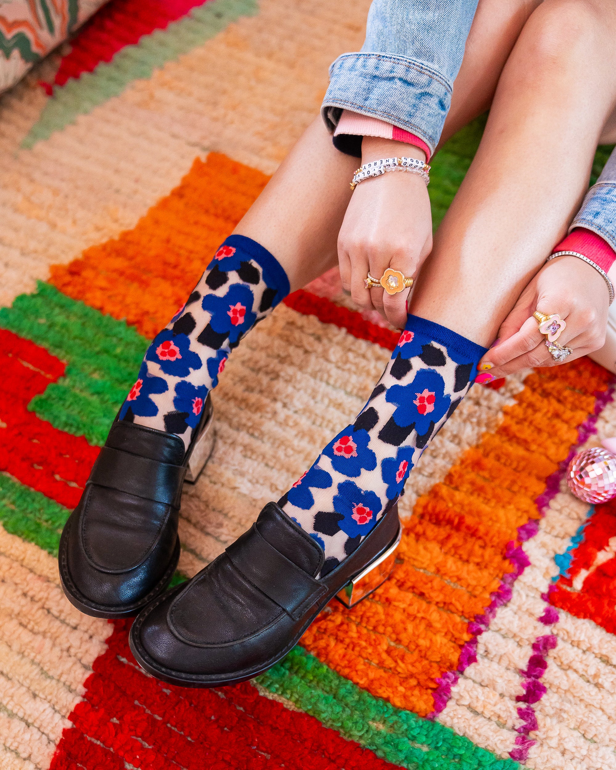 See Through Floral Socks - Sock Candy