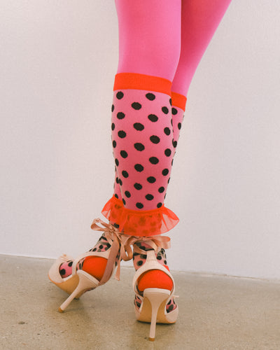 Sock candy polka dot sheer socks bundle sheer ruffle socks sheer polka dot knee highs