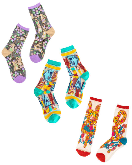 sock candy animal lovers sheer socks bundle animal themed socks for women