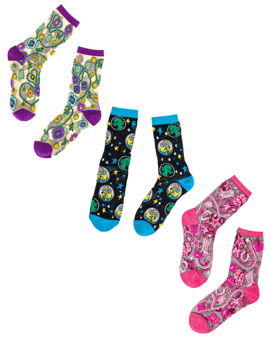 sock candy disco black sheer socks bundle disco party socks