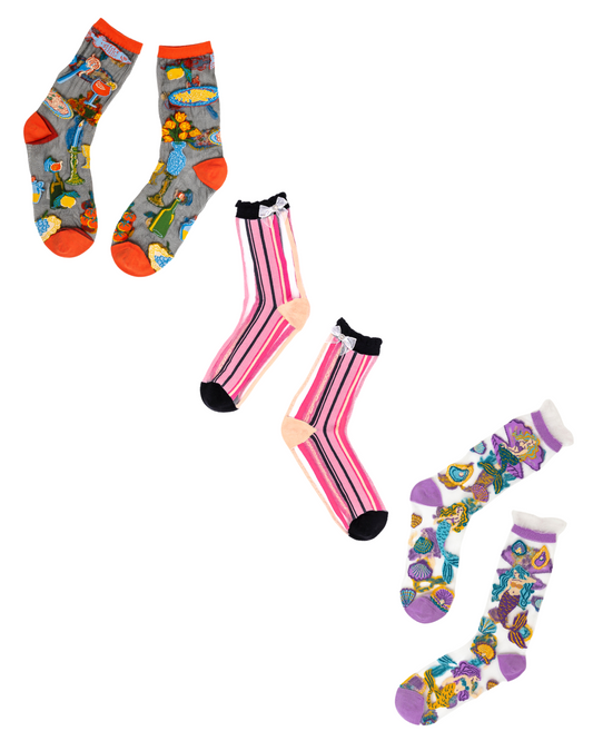 sock candy european vacation sheer socks bundle summer socks for travel