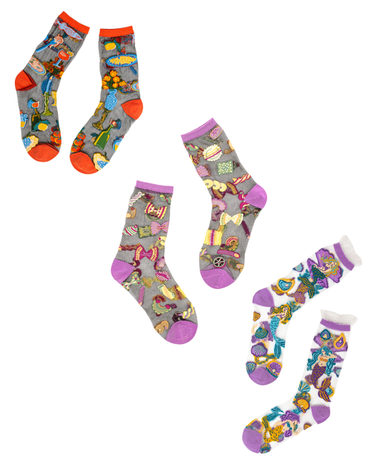 European Vacation Sheer Socks Bundle