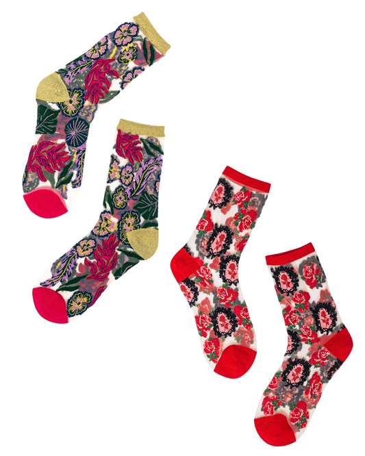 Sock candy holiday floral socks fancy socks for women