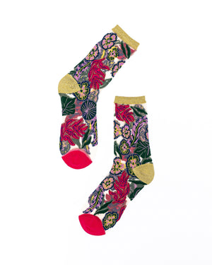 Sock candy holiday floral socks fancy socks for women