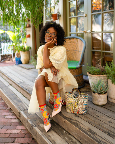 dress sheer socks Flower Power Sheer Sock