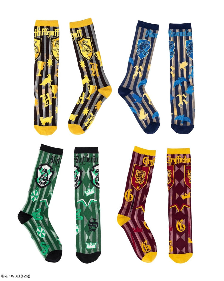 Harry Potter Hogwarts Houses Sheer Socks Bundle