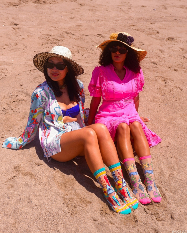 Sock Candy JAWS Sheer Socks Bundle Sheer Socks Fashion Socks Movie Socks Universal Studios Summer Socks