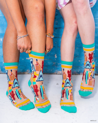 JAWS 50th Anniversary sheer sock jaws merch jaws socks for women