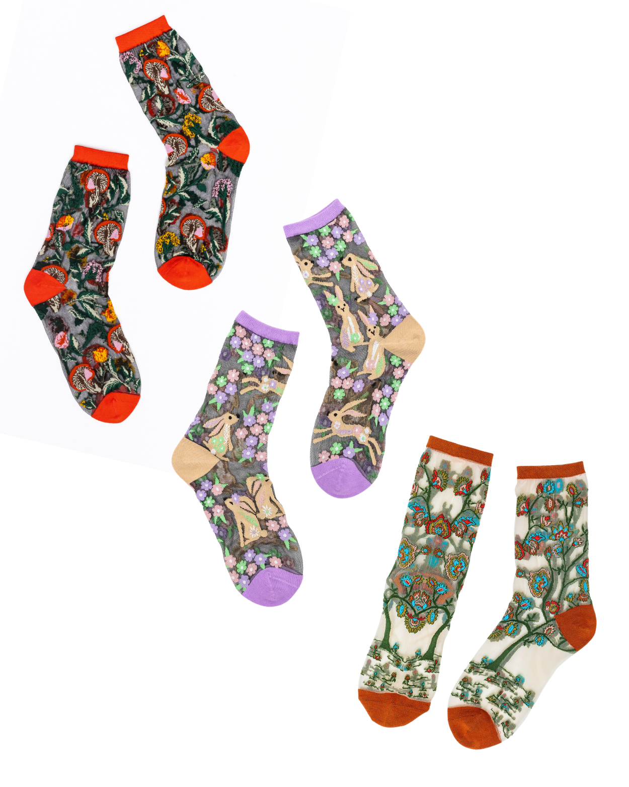 Nature Inspired Vintage Style Fashion Socks - Sock Candy
