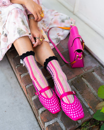 Pink Ruffle  Socks – Gussy Up Bow Co.