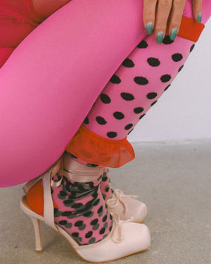 Sock candy polka dot sheer socks bundle sheer ruffle socks sheer polka dot knee highs