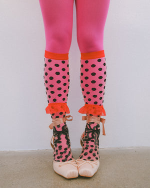 Sock candy polka dot sheer socks bundle sheer ruffle socks sheer polka dot knee highs
