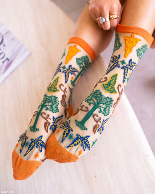 Sock Candy The Lord of the Rings™ Elegant Icons Shimmer Sheer Crew Sock Sheer Socks Fashion Socks LOTR socks