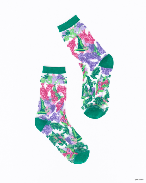 sock candy wicked for good floral sheer sock wicked 2 cute socks for women floral sheer socks
