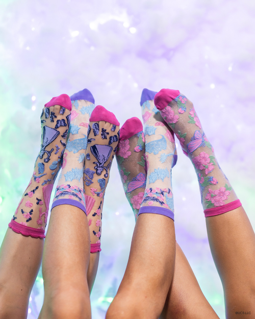 sock candy wicked glinda upland bundle wicked glinda sheer socks cute socks 