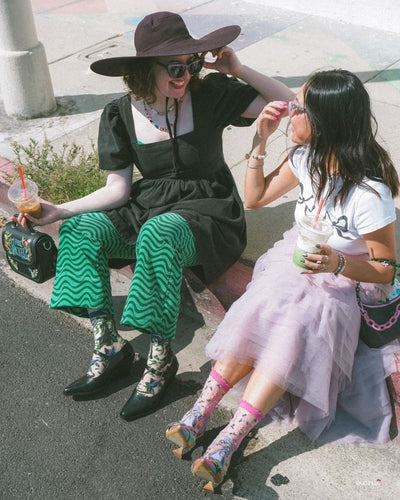 sock candy wicked glinda and elphaba silhouette bundle wicked glinda and elphaba girly socks socks and heels