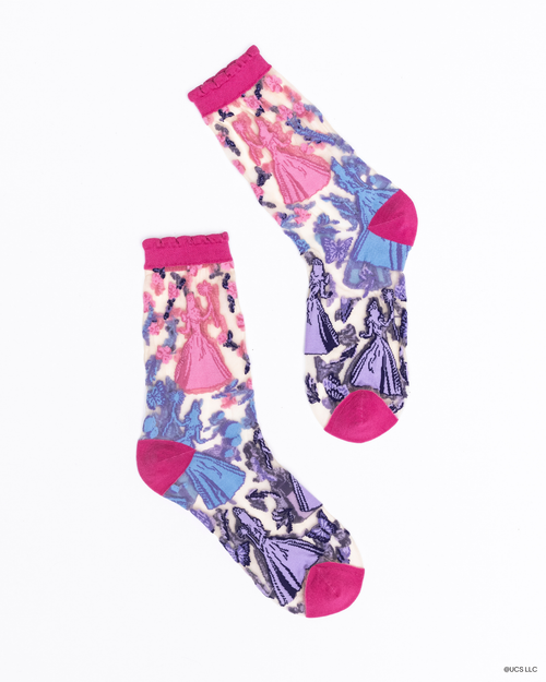 Sock candy wicked socks glinda silhouette ruffle sheer sock glinda socks