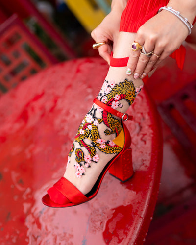 Sock candy year of the dragon socks for women lunar new year socks
