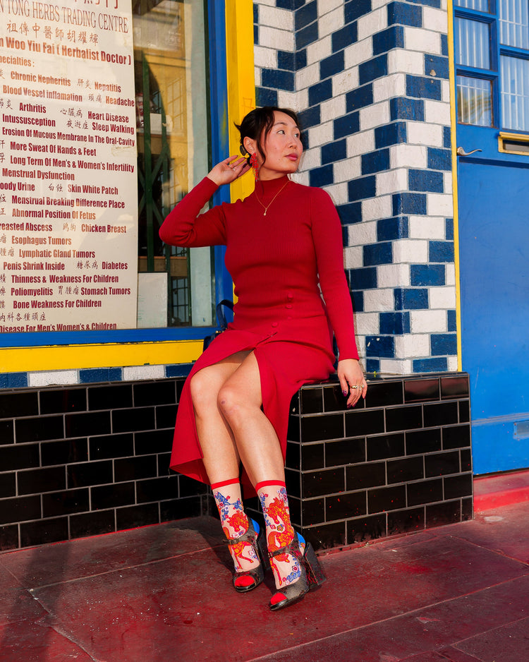 sock candy year of the horse sheer sock lunar new year fashion socks for women socks and heels cute sheer socks