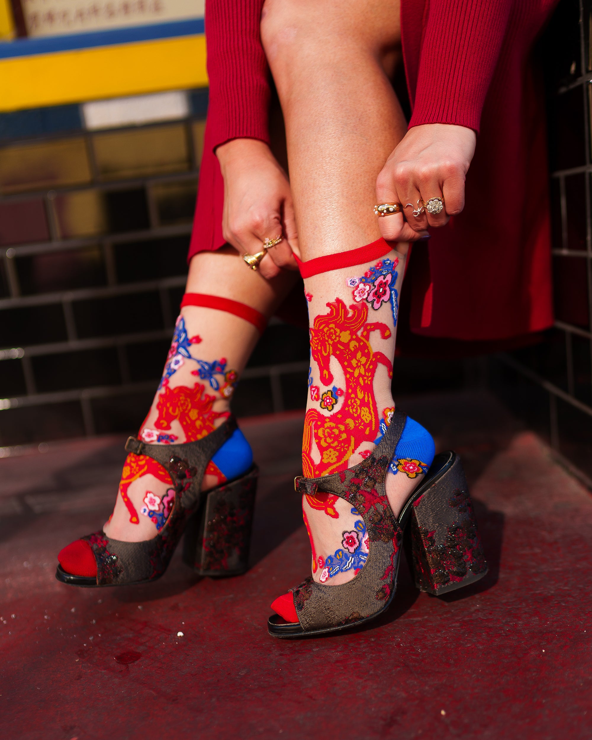 Year of the Horse Sheer Sock - Lunar New Year Fashion Sock – Sock Candy