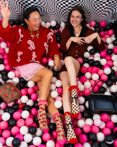 Sock candy coquette ruffle sheer socks bundle polka dot socks cherry print socks
