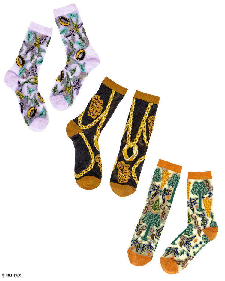 Sock Candy The Lord of the Rings™ Sheer Socks Bundle Sheer Socks Fashion Socks Fantasy Socks LOTR Socks