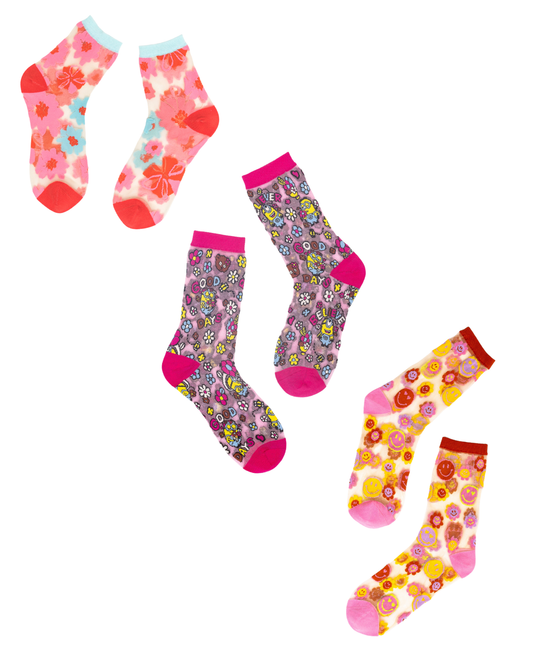 sock candy sheer socks bundle dopamine rush v2 cheerful fashion socks