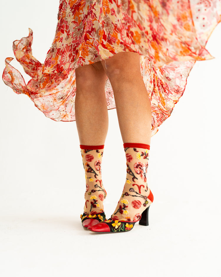 Sock Candy Aries Zodiac Shimmer Sheer Crew Sock Sheer Socks Fashion Socks Zodiac Socks Aries Socks socks with heels