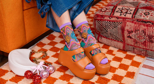 Women's Colorful Ruffle Crew Sock - Sock Candy