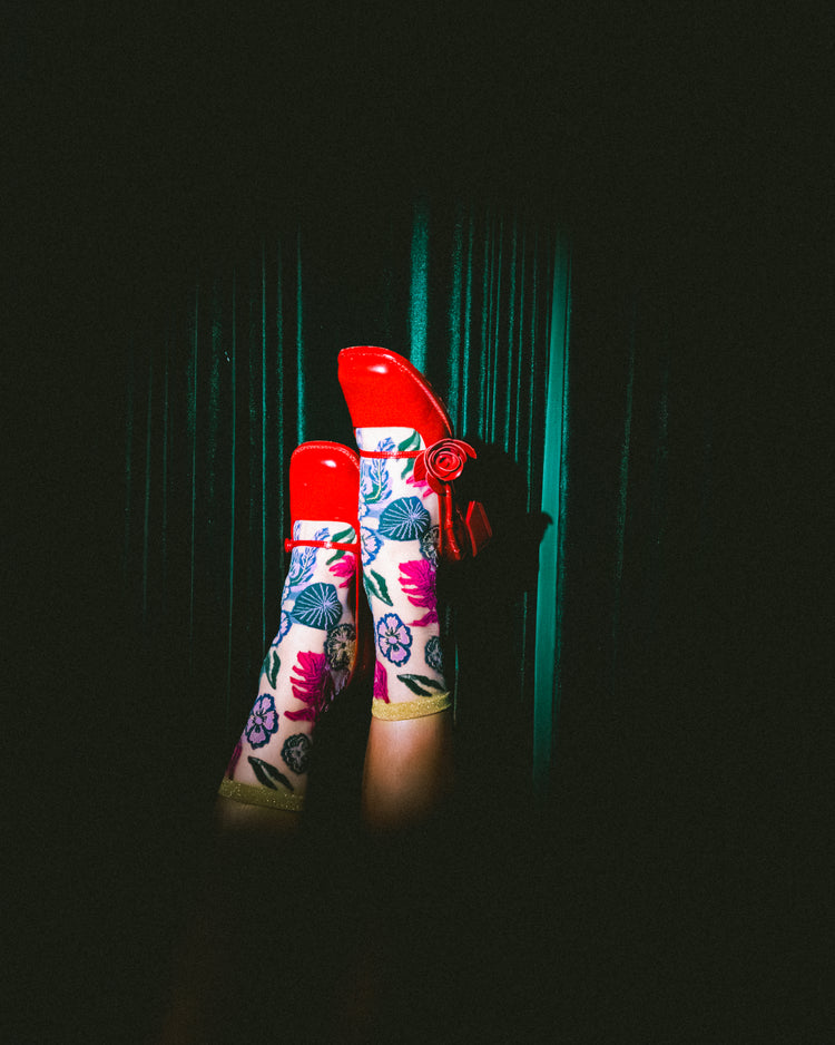 sock candy holiday floral socks for women 