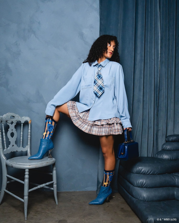 Sock Candy Harry Potter Ravenclaw Shimmer Sheer Mid High Sock Sheer Socks Fashion Socks Harry Potter Socks Ravenclaw Socks Movie Socks