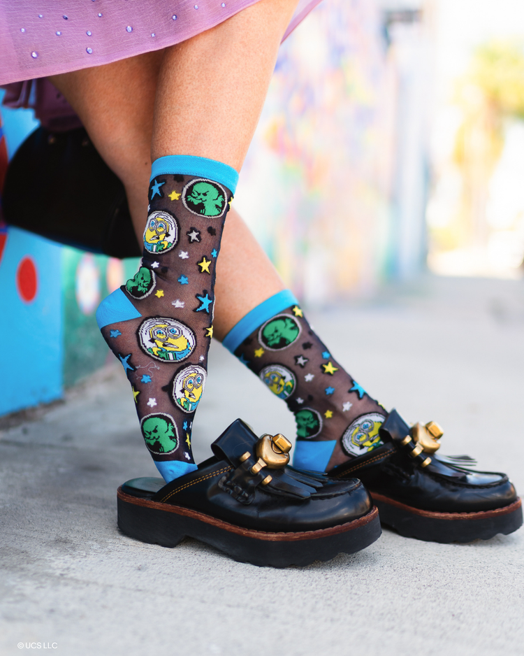 Sock Candy Illumination Minions and Monsters Sheer Socks Fashion Socks Cartoon Socks Minions Socks Movie Socks Pop Culture Socks Cute Socks
