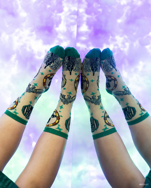 sock candy all roads lead to oz cute wicked socks fancy sheer socks wizard of oz socks