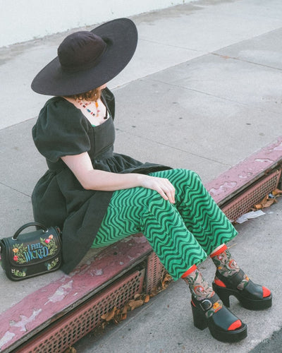 sock candy wicked elphaba land mushroom black sheer sock wicked elphaba sock and heels