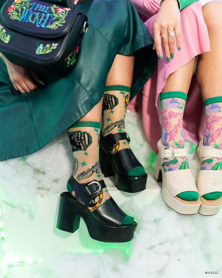 sock candy all roads lead to oz cute wicked socks fancy sheer socks wizard of oz socks socks and heels