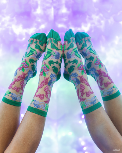 sock candy wicked for good floral sheer sock wicked 2 cute socks for women floral sheer socks
