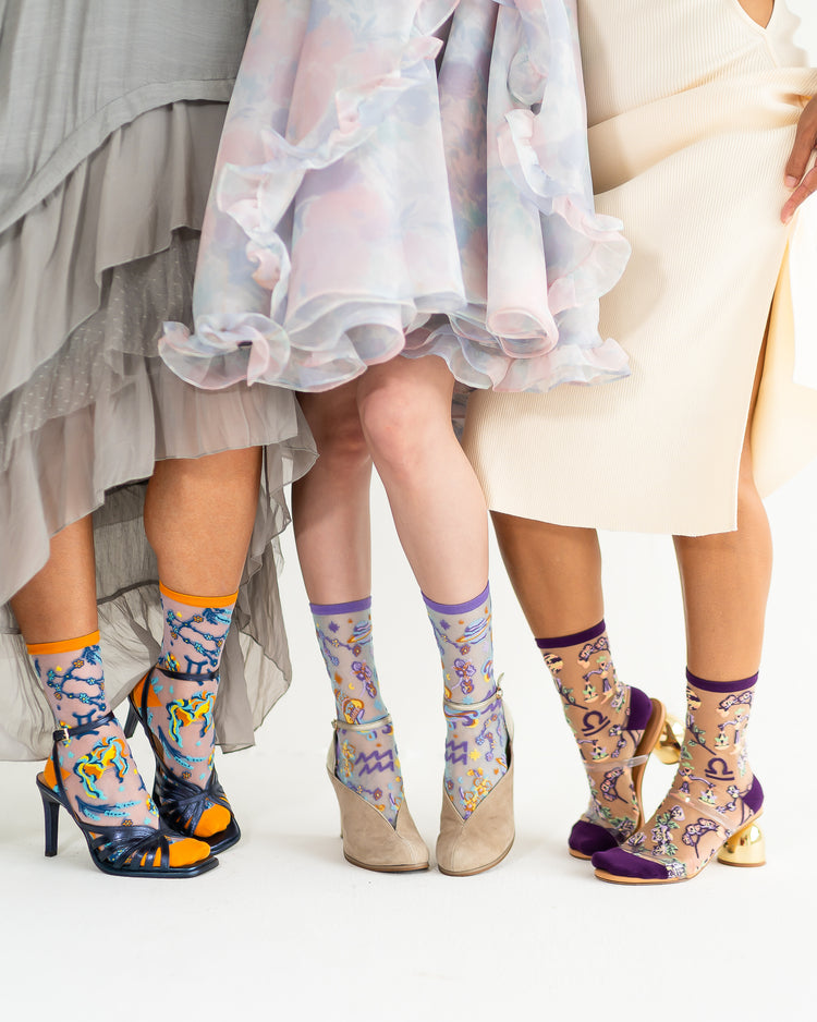 Sock Candy Zodiac Air Signs Sheer Socks Bundle Sheer Sock Fashion Socks Zodiac socks Socks with heels