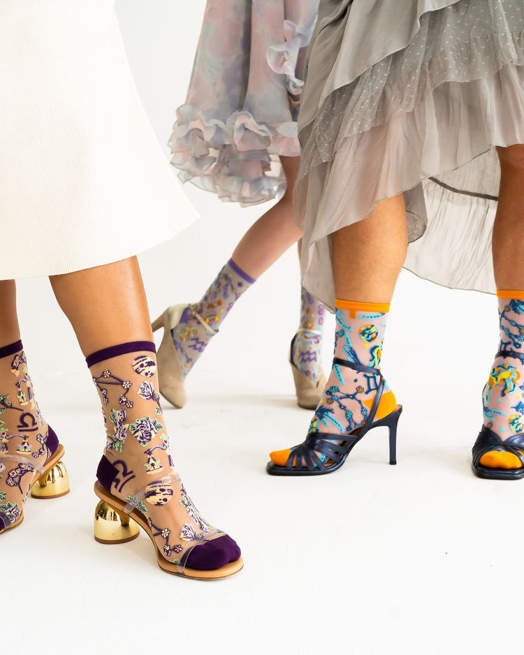 Sock Candy Zodiac Air Signs Sheer Socks Bundle Sheer Sock Fashion Socks Zodiac socks Socks with heels
