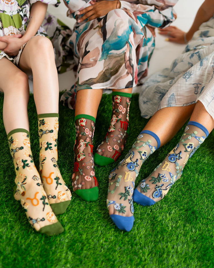Sock Candy Zodiac Earth Signs Sheer Socks Bundle Sheer Socks Fashion Socks Zodiac Socks