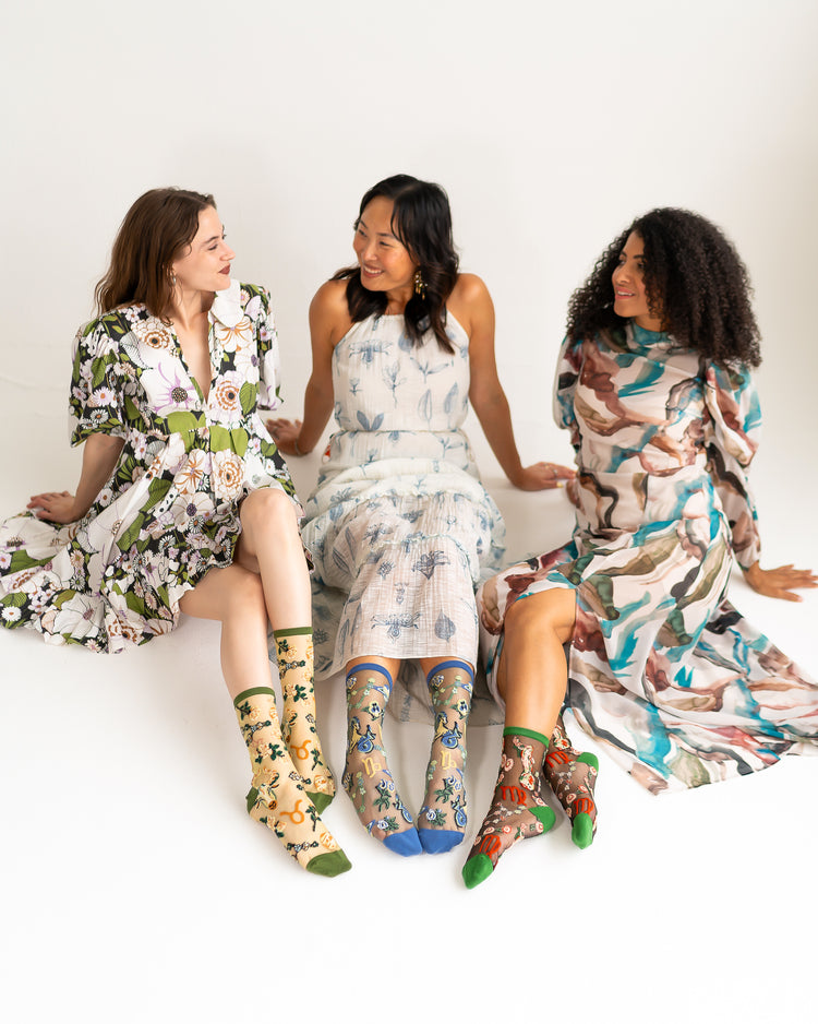 Sock Candy Zodiac Earth Signs Sheer Socks Bundle Sheer Socks Fashion Socks Zodiac Socks 