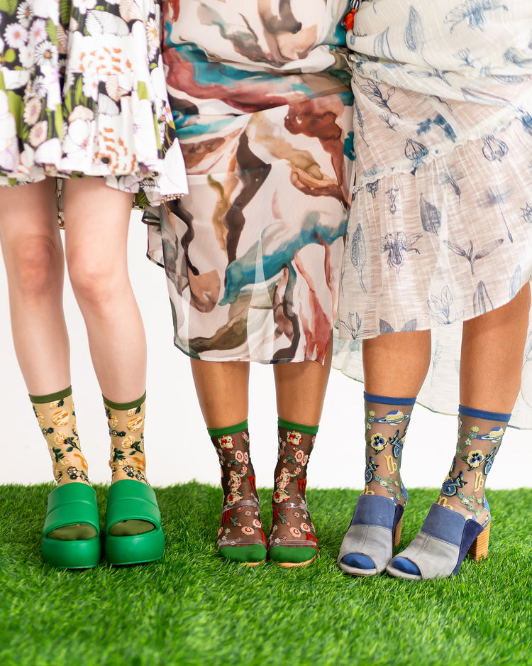 Sock Candy Zodiac Earth Signs Sheer Socks Bundle Sheer Socks Fashion Socks Zodiac Socks socks with heels