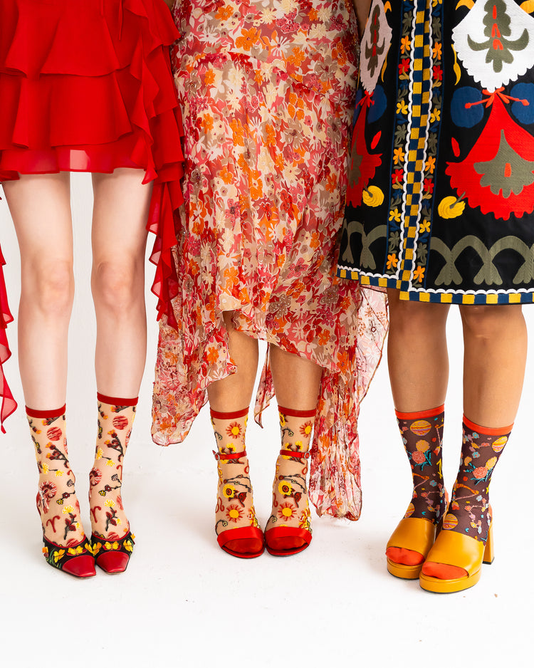 Sock Candy Zodiac Fire Signs Sheer Socks Bundle Sheer Socks Fashion Socks Zodiac Socks socks with heels