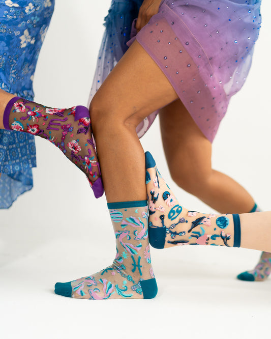 Sock Candy Zodiac Water Signs Sheer Socks Bundle Sheer Socks Fashion Socks Zodiac Socks gift ideas