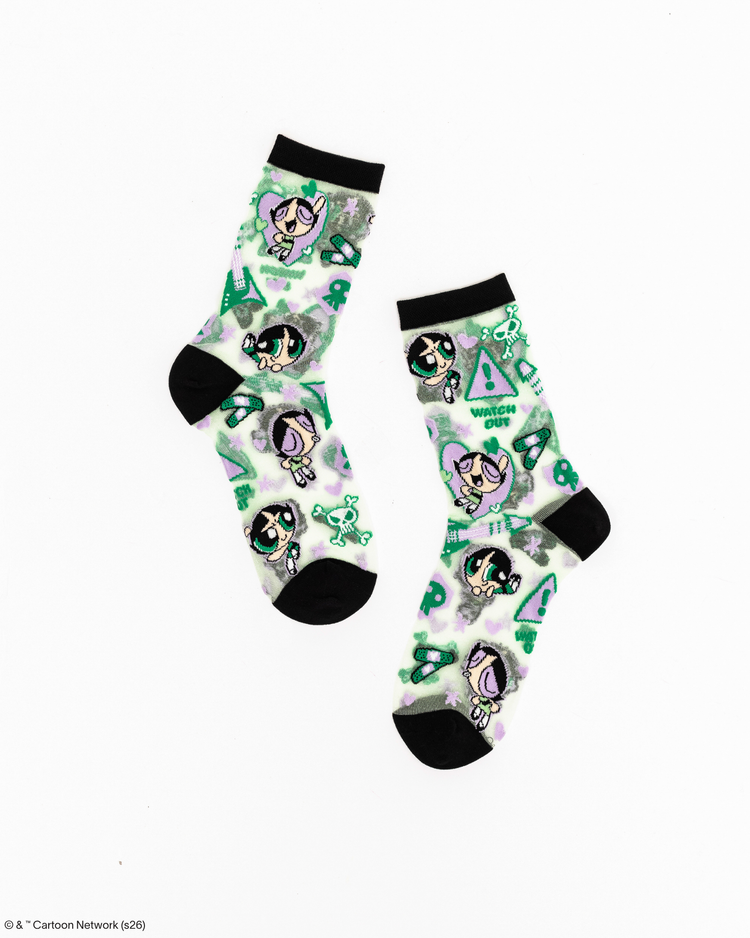 Sock Candy The Powerpuff Girls Complete Collection Sheer Socks Bundle Sheer Socks Fashion Socks Powerpuff Girls Socks Cartoon Socks Y2K Socks 