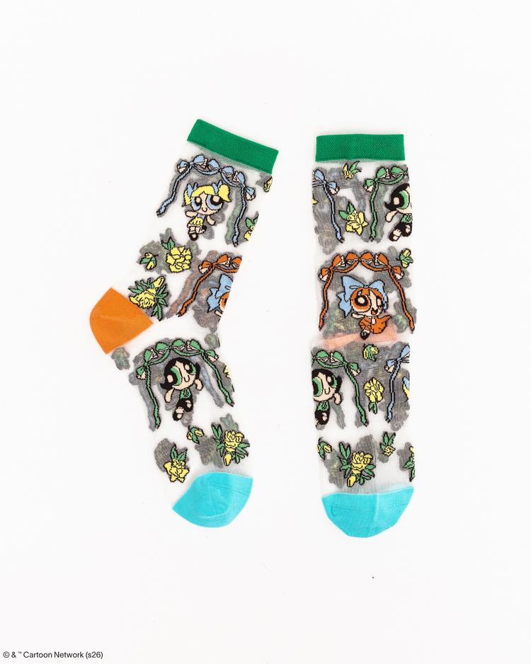 Sock Candy The Powerpuff Girls Complete Collection Sheer Socks Bundle Sheer Socks Fashion Socks Powerpuff Girls Socks Cartoon Socks Y2K Socks 