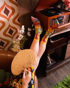 Sock Candy 70s Psychedelic Printed Sock womens 