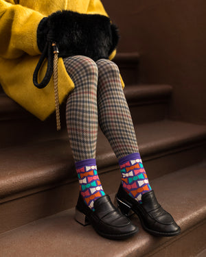 Sock Candy Geometric Bow patterned womens socks