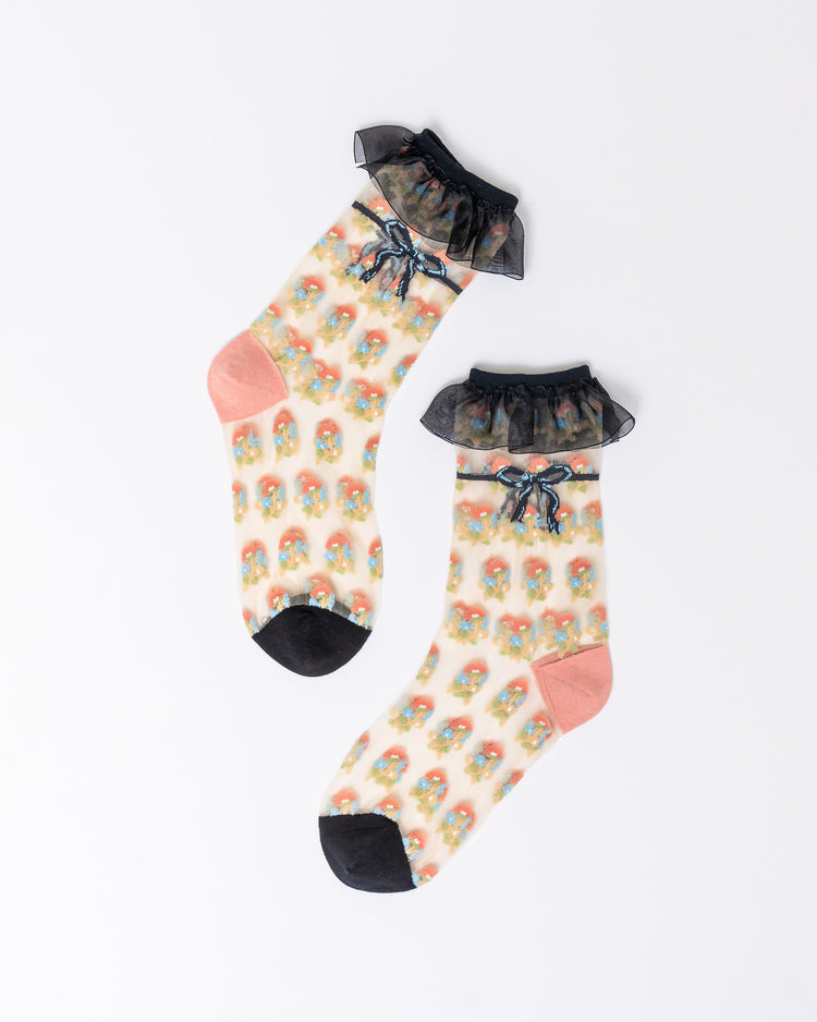 Sock Candy Floral ruffle socks womens